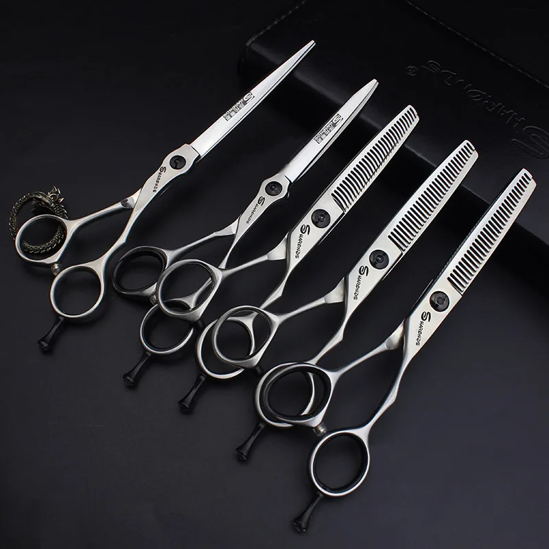 

Sharonds Silver Matte Texture Professional A-shaped Hair Salon Dedicated Hairdressing Scissors Haircut Cut Bangs Scissor New