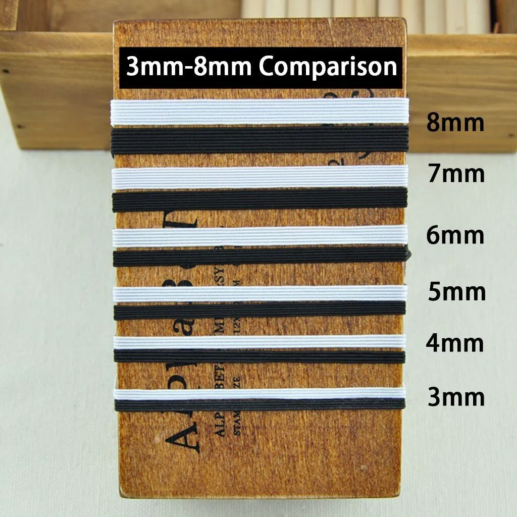 Эластичные ленты 6 мм/3 мм тонкие круглые эластичные для свадебной одежды