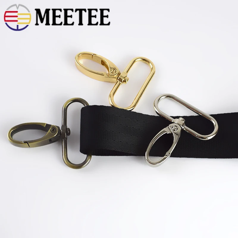 

20/50pcs 38mm Meetee Metal Luggage Lobster Clasp Swivel Snap Hooks Dog Buckle for Bag Hanger Accessories DIY Keychain Buttons