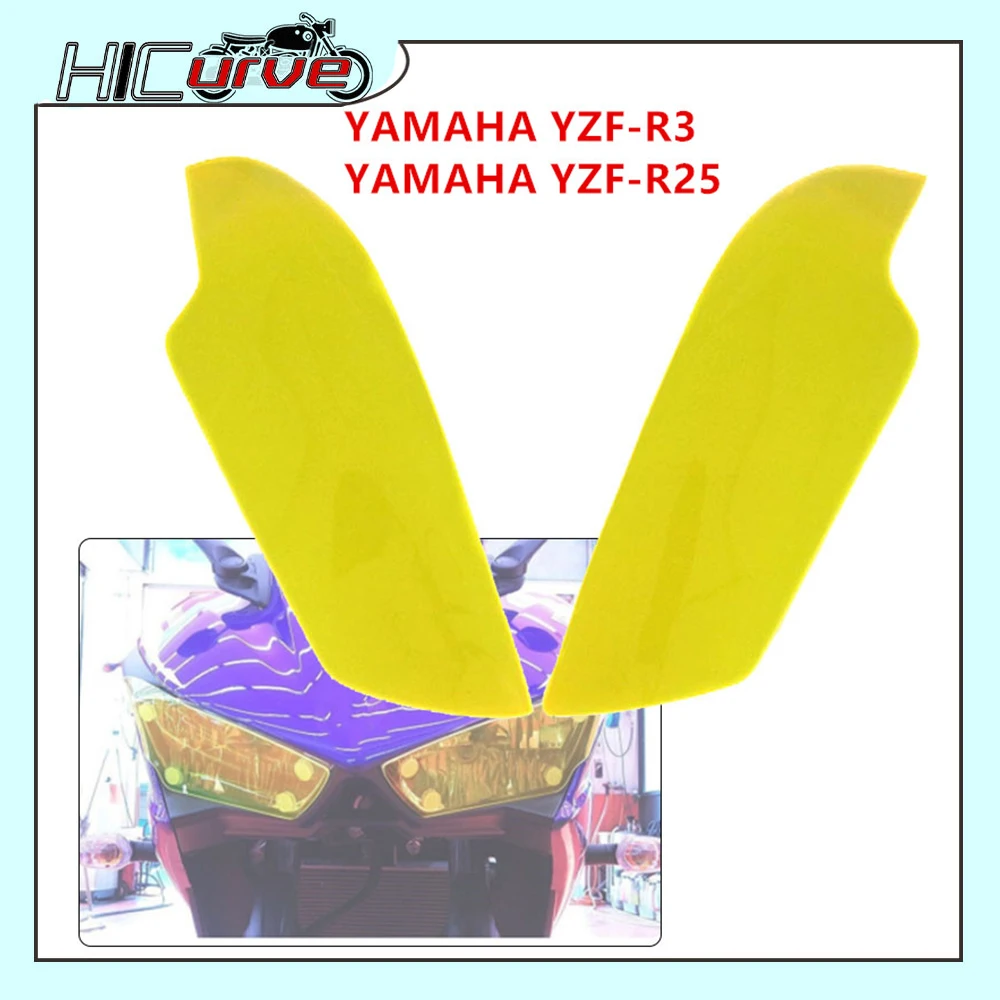 For YAMAHA YZF R3 R25 YZFR3 YZFR25 2015 2016 2017 2018 Motorcycle Front Headlight Screen Guard Lens Cover Shield Protector