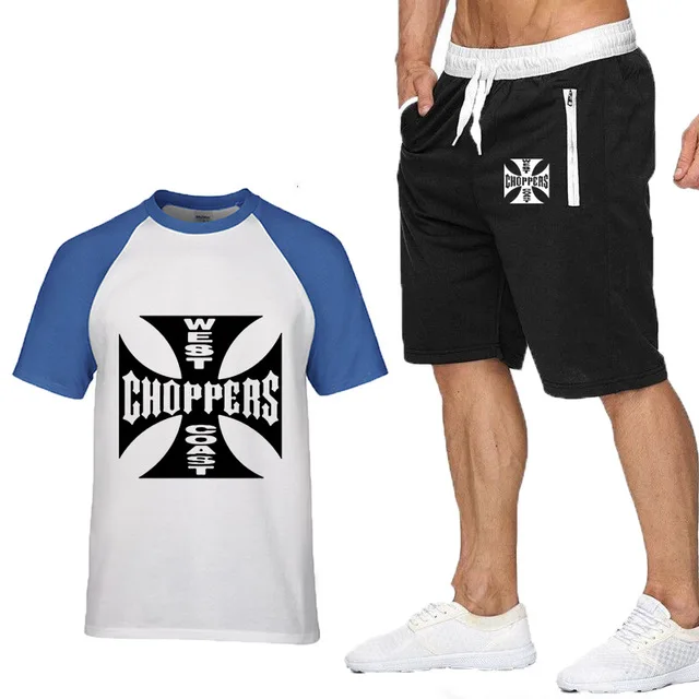 Костюм мужской хлопковый с короткими рукавами повседневная хлопковая рубашка и