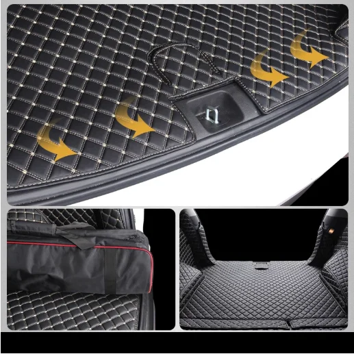 

leather car trunk mat for hyundai tucson 2016 2017 2018 2019 2020 suv cargo liner accessories interior boot