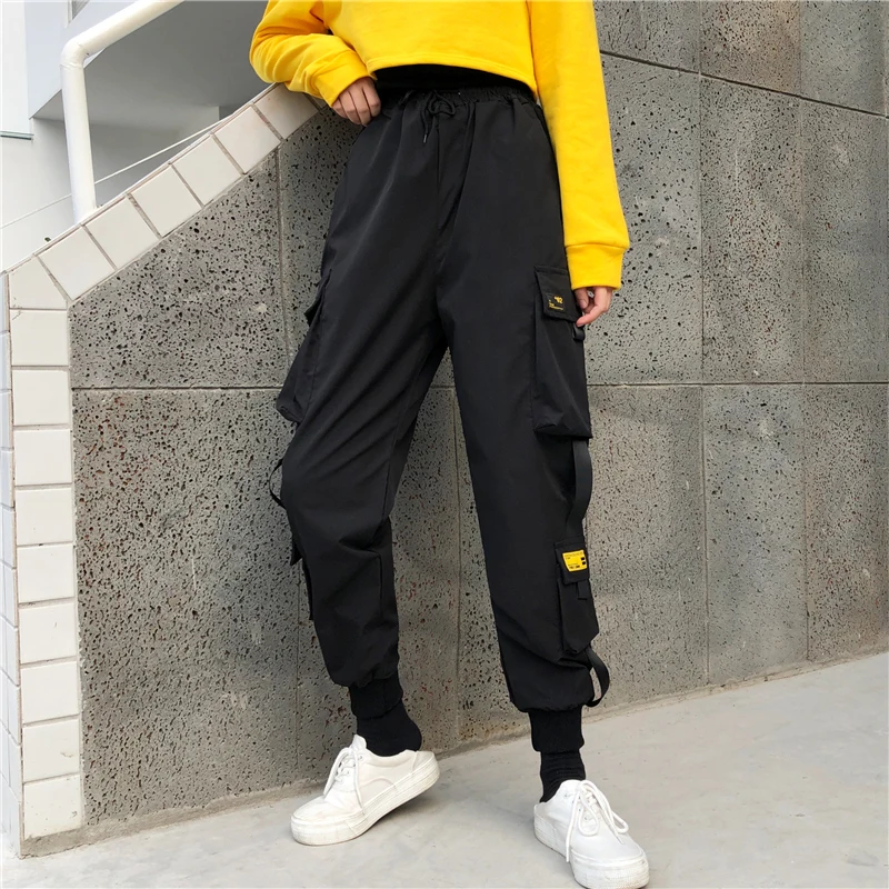 

Bib Overall Women's Summer Thin 2020 New Loose BF Straight All-Matching Slimming High Waist Ankle-Tied Sports Pants