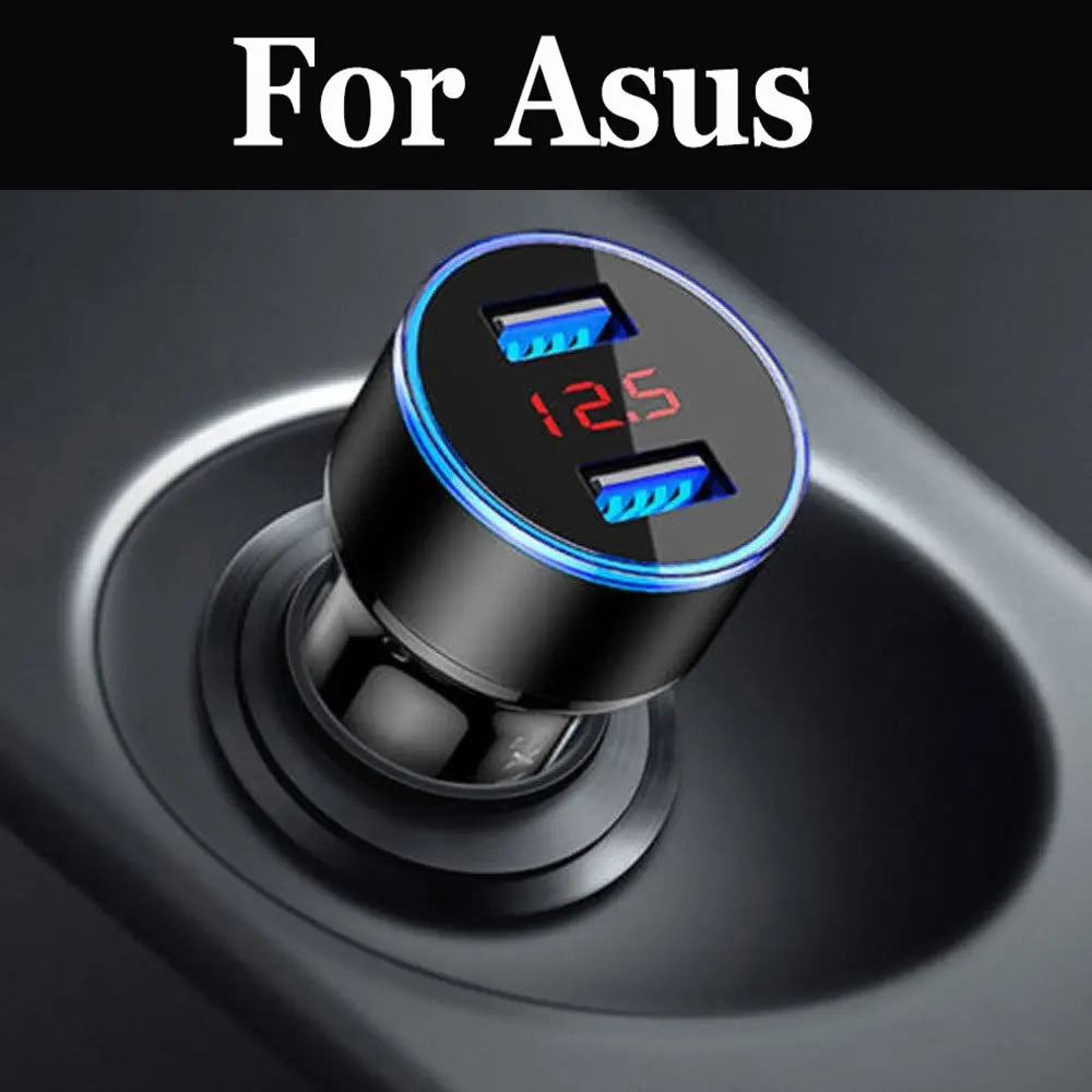 Автомобильное зарядное устройство USB со светодиодным дисплеем для Asus ZenFone 2 Deluxe