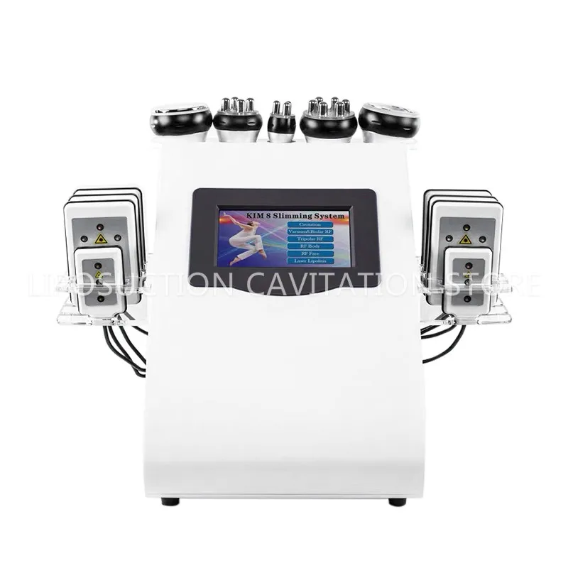

2021 Newest Vacuum Cavitation RF face Lift Vacuum Body Cellulite Weight Reduction Lipo Laser Slimming Machine