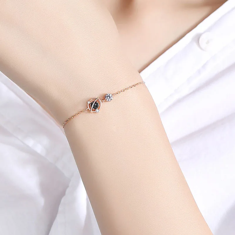 

Dream Planet Simple Cold Wind Niche Design Bracelet Female Korean Version Sweet Small Fresh Bracelets for Woman