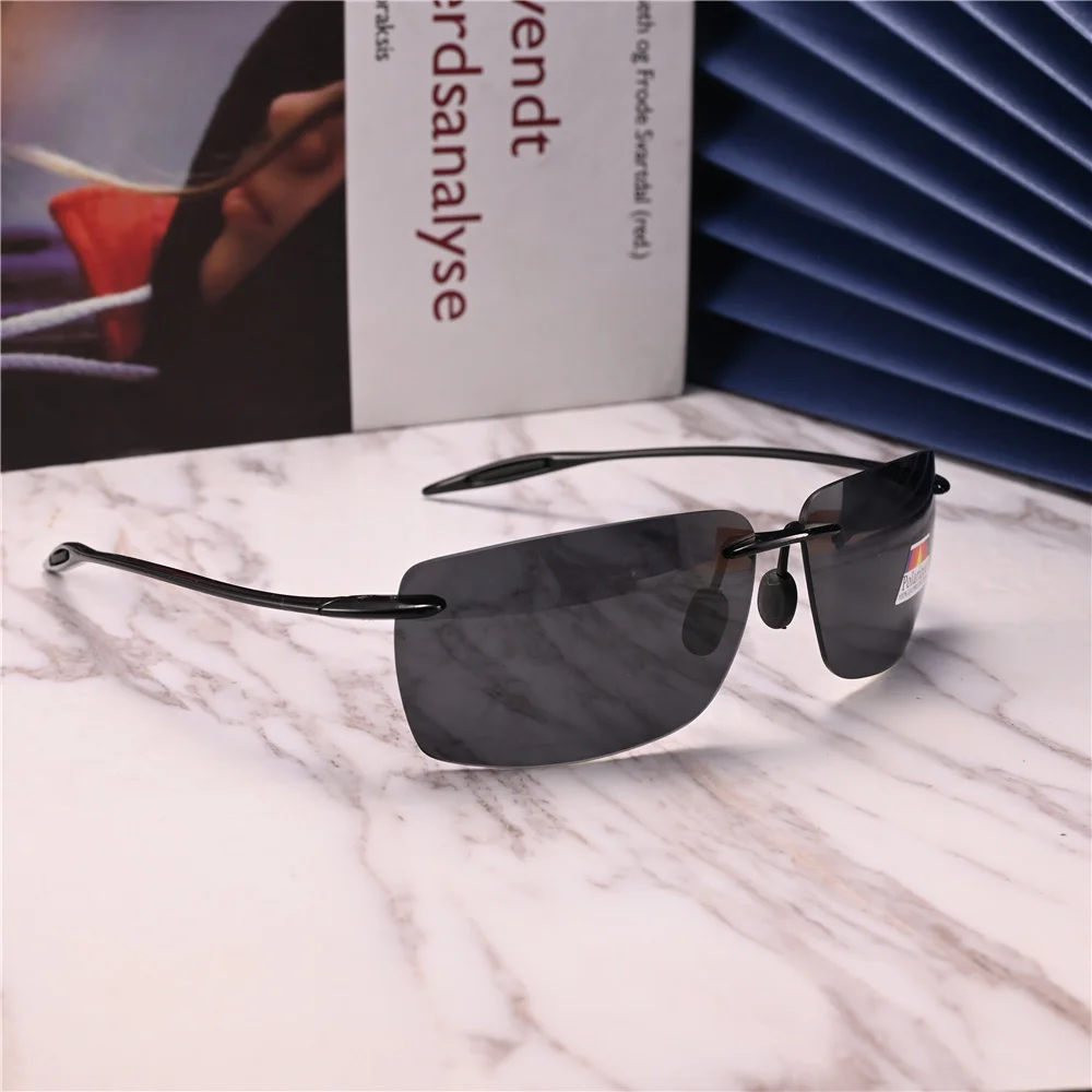 

Vazrobe 10g Polarized Sunglasses Male Ultra-light Rimless Sun Glasses for Men Driving Shades Anti Glare UV400