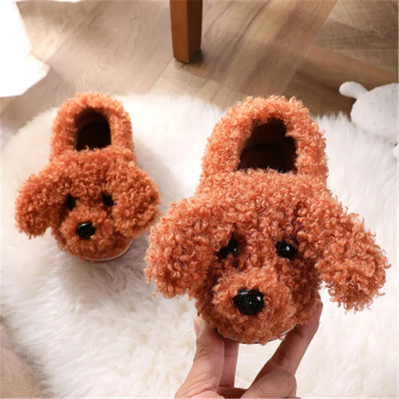 

Тапочки детские, для мальчиков и девочек, теплая обувь с милой собачкой, домашние тапочки с милыми животными, детские тапочки pantufa chinelo тапоч...