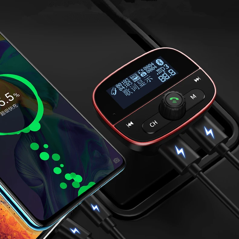 Многофункциональный Автомобильный MP3-плеер Bluetooth 4 2 FM-передатчик USB-порта |