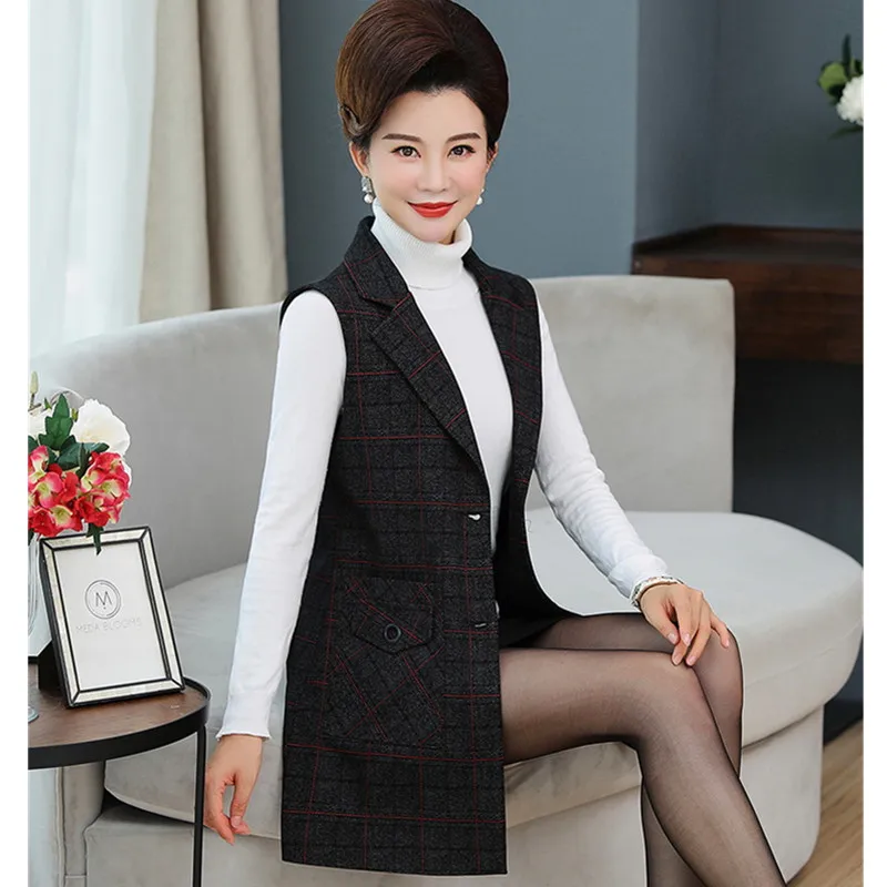 Свободный женский жилет UHYTGF большого размера 5XL модный весенне-осенний