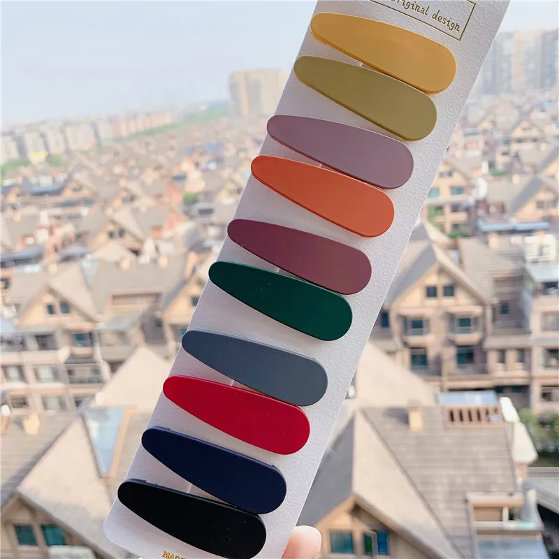 Модная простая заколка для волос Morandi челки металлические заколки девочек