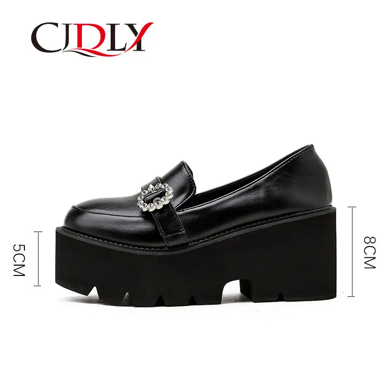 

CJDLY 2020 AutumnWomen Pumps Round Toe Sweet Mary Janes Female Single Shoes Shallow Soft Leather New Black Shoes Size 35-39