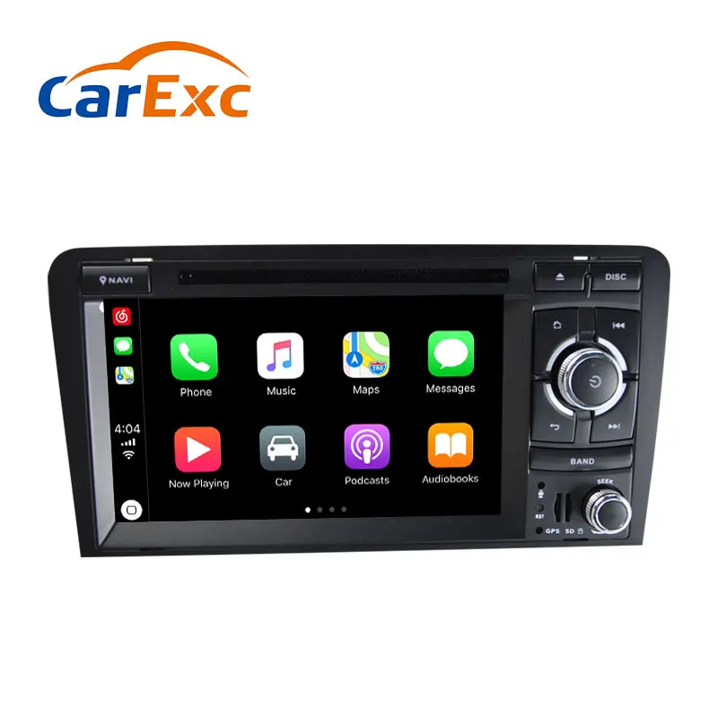 Android 9,0 Авторадио встроенный CarPlay gps навигация совместима с для Audi A3 8P S3 2003-2011 RS3 автомобильный стереоплеер головное устройство