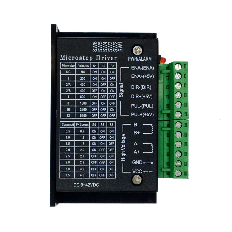 TB6600 (HY-DIV268N) для 42 57 шаговых двигателей Драйвер шагового двигателя cintroller Nema17 Nema23 двухфазный гибридный шаговый двигатель TB6600 (HY-DIV268N) для 42 57 шаговых двигателей Драйвер шагового двигателя cintroller Nema17 Nema23 двухфазный гибридный шаговый двигатель