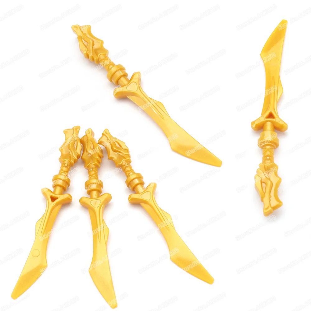 Фигурки оружия золотой шэньлун меч конструктор Moc Warrior Master Длинные фигурки модель