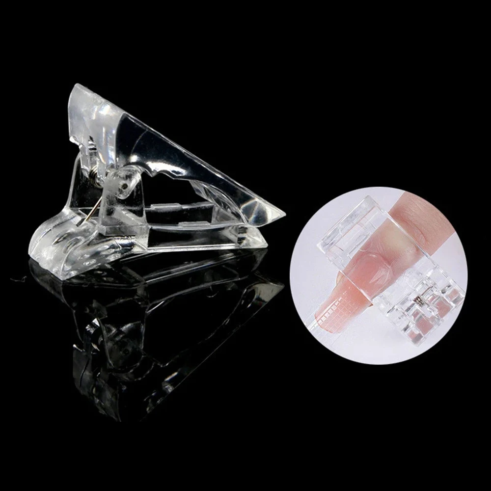 

2021 5/10Pcs Nail Clip Acrylic Nail Plastic Finger Polish Extension Tips Quick Building Mold Manicure Art Builder Tool