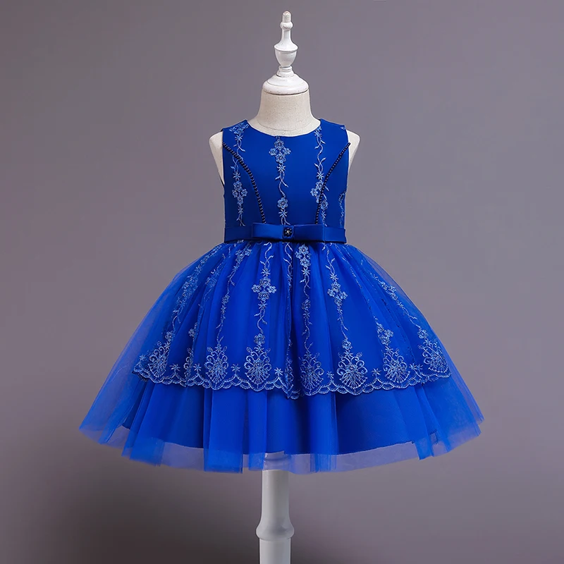 Новинка летнее платье для девочек принцессы с лепестками цветов свадебное