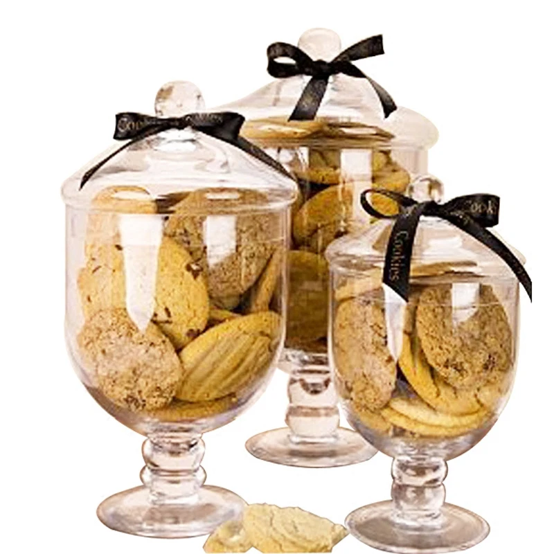 Европейская прозрачная стеклянная банка для конфет бутылки хранения еды
