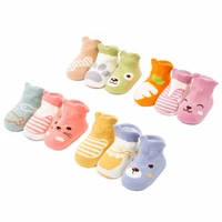 3pcs new born non slip baby socks for newborn boy girl cartoon children toddler infant socks kids from 0 to 1 2 years clothes