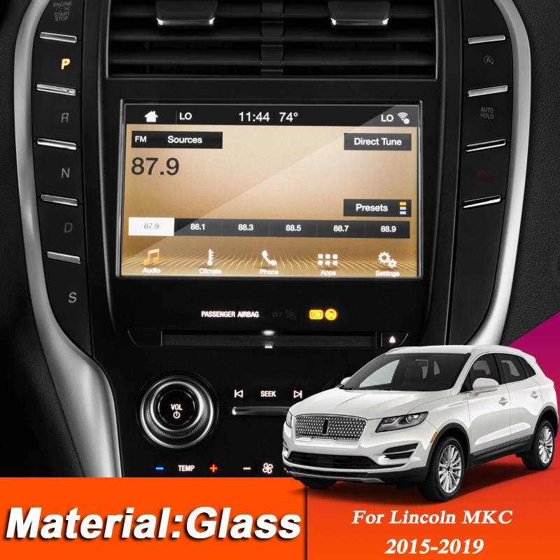 

8-дюймовая Автомобильная Стайлинг GPS Навигация экран стекло защитная пленка наклейка для Lincoln MKC 2015-2019 интерьерная наклейка s аксессуар