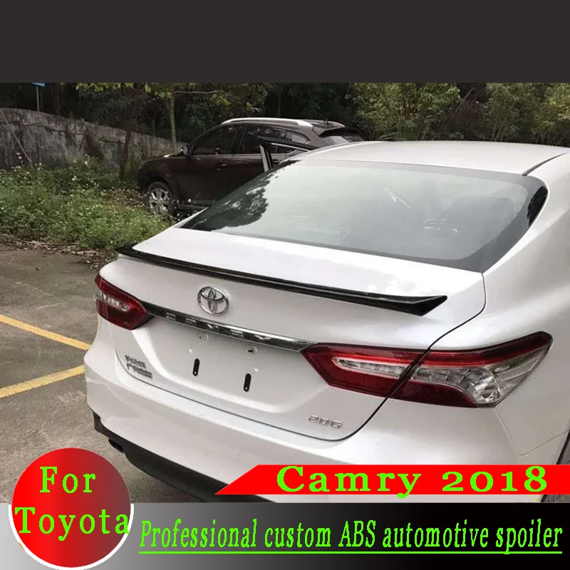 New Camry 2018 ABS толщиной спойлер из материала для Toyota черного или белого цвета