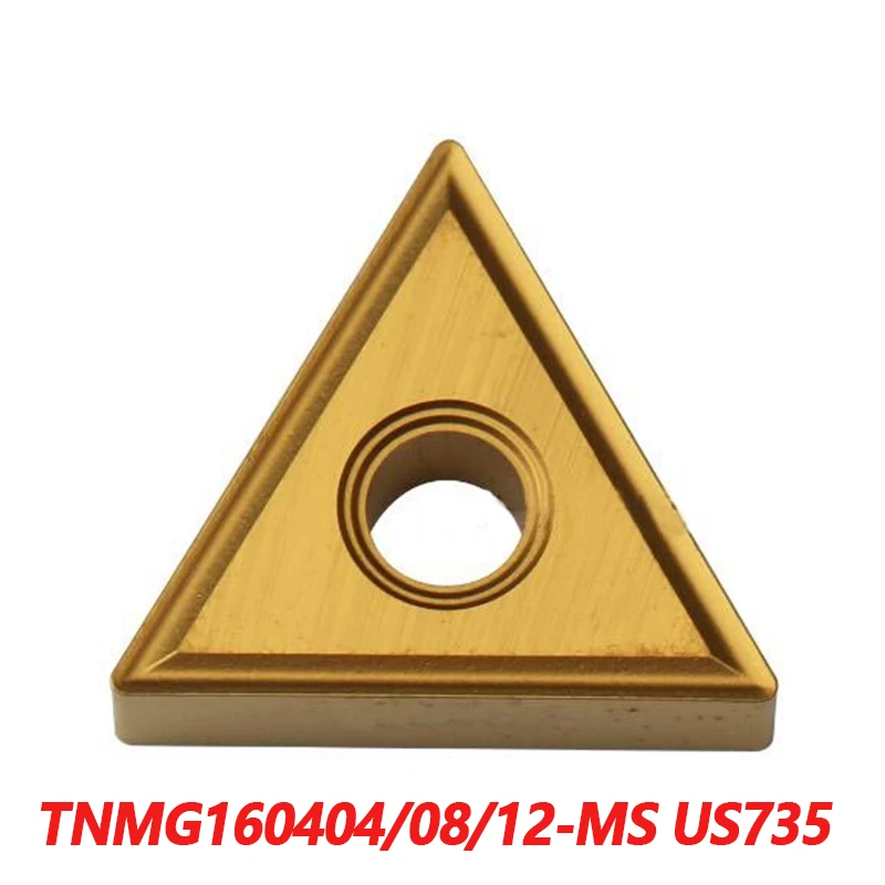 

100% Original TNMG TNMG160404-MS US735 TNMG160408-MS TNMG160412-MS 10pcs Carbide blade CNC lathe Insertion Efficient and durable