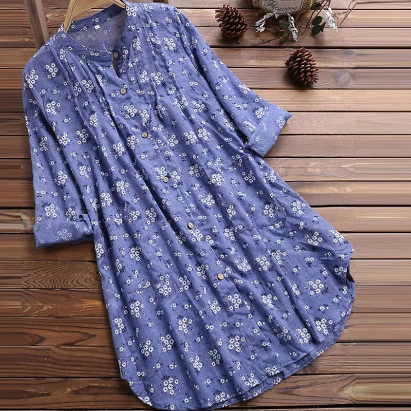 Свободные блузки с цветочным принтом для беременных рубашки длинными рукавами