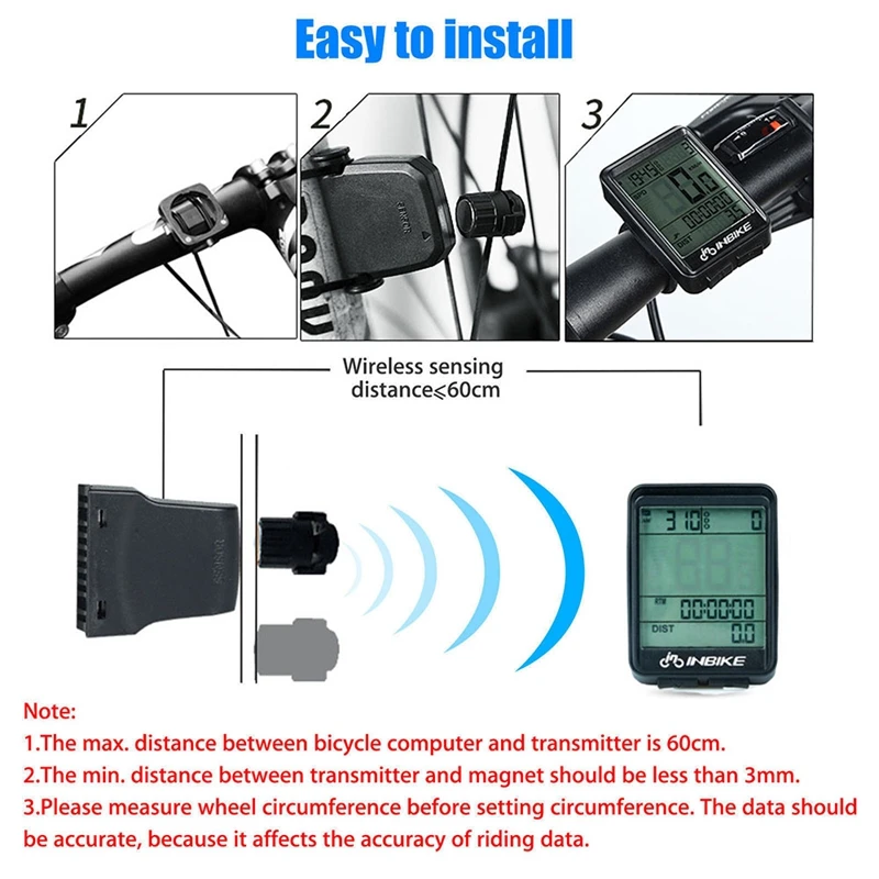 

INBIKE Waterproof Digital Wireless Cycling Bike Bicycles Computer Oeter Speeeter