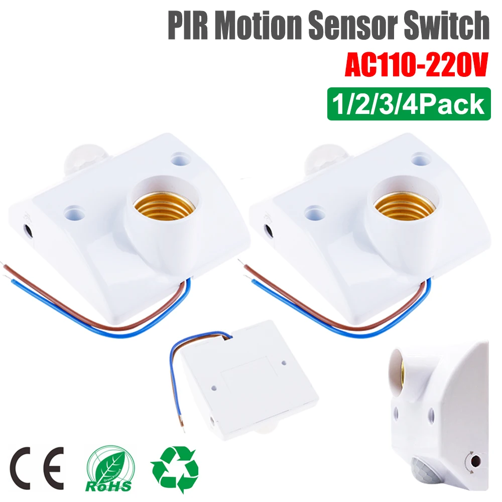 AC110-220V инфракрасный датчик движения из PIR E27 лампы держатель режимов