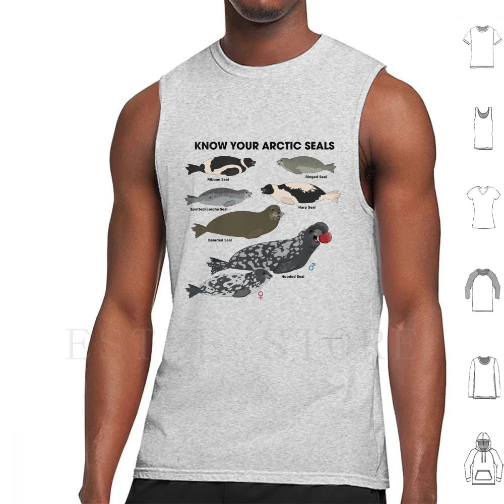 

Know Your Arctic Seals Tank Tops Vest Sleeveless Seals Arctic Know Your Species Ribbon Ringed Bearded Spotted Largha