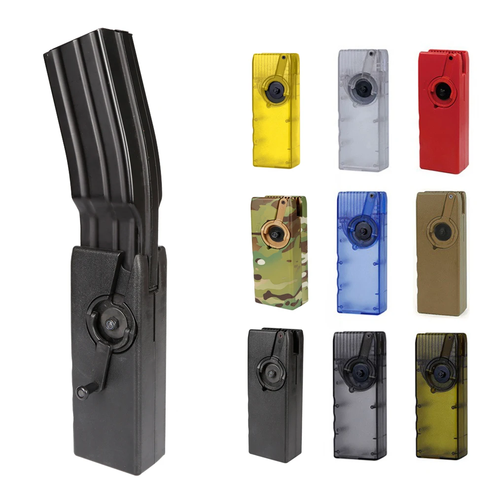 Скоростной загрузчик снарядов для Airsoft Paintball BB M4 Hand Crank Hunting Magazine Quick 6MM 1000 Rounds Tactical Accessories