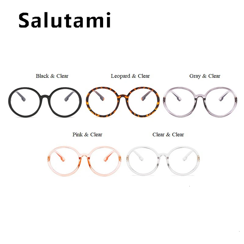 Прозрачная оправа Круглый анти синий светильник прозрачная для очков женщин 2020
