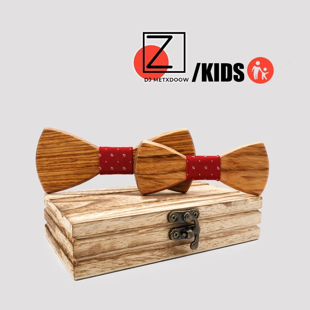 Детский деревянный галстук-бабочка для маленьких мальчиков однотонный детский