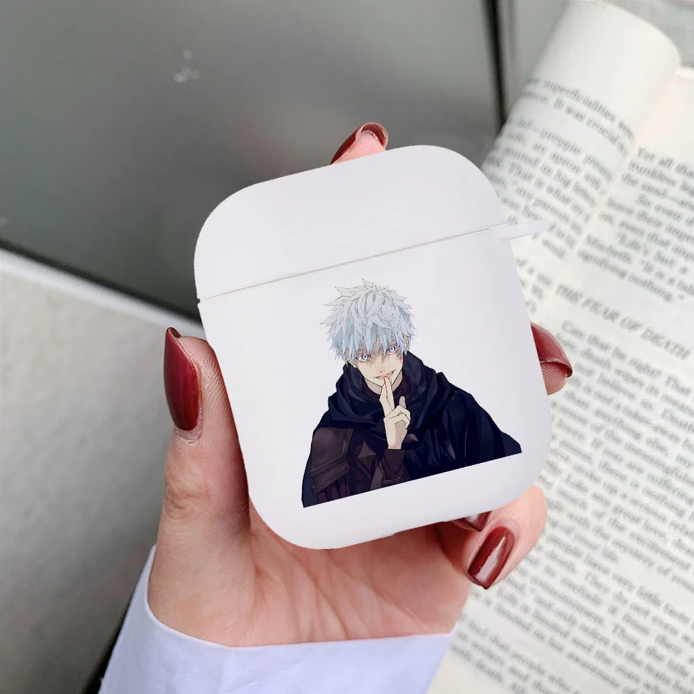 

New Anime Jujutsu Kaisen white Soft TPU Airpod Case for Apple Airpods 2 1 Cover Wireless Bluetooth Earphone Coque Funda
