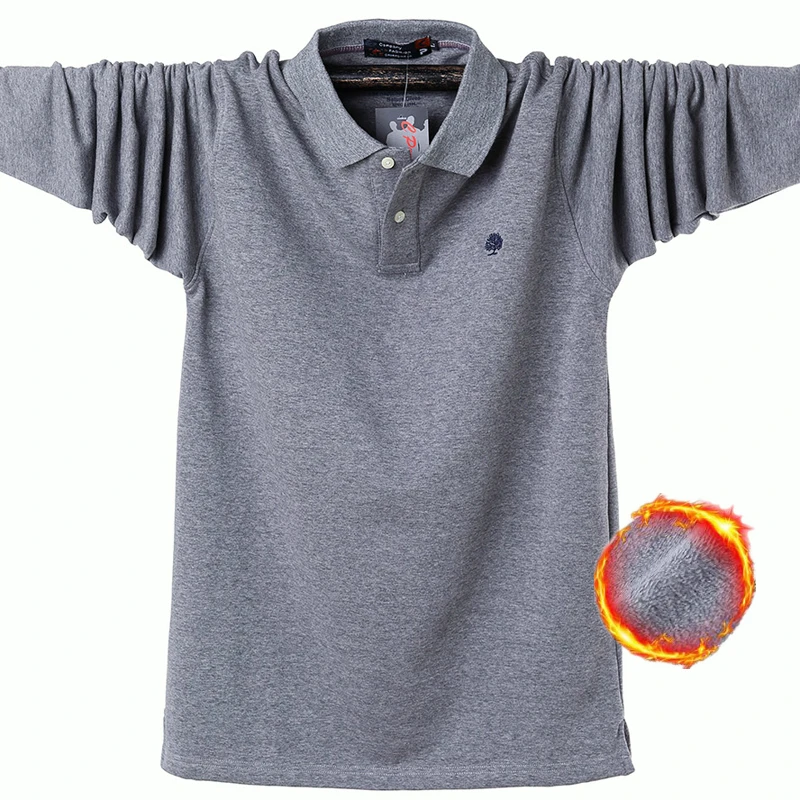 Мужские зимние толстые теплые рубашки-поло размера плюс 6XL большого мужские