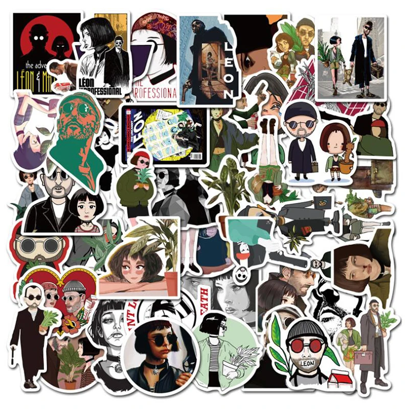 LL-113# Leon Series sticker 50/pcs PVC Sticker Travel Suitcase Bike Phone Sliding Plate Graffiti Styling | Дом и сад