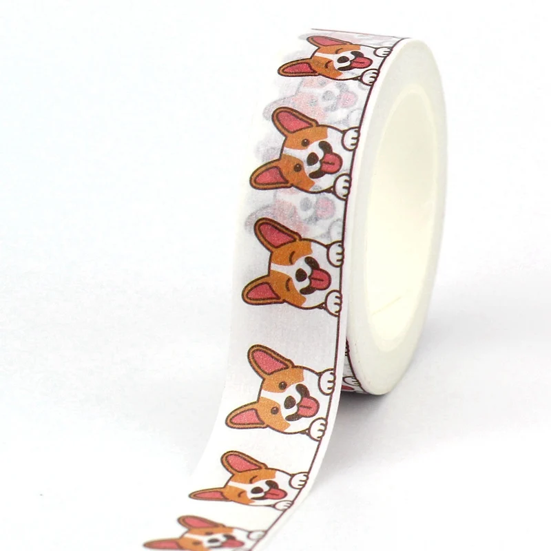 NEW 1PC 10M Decorative Cute Cats and Dogs Masking Paper Washi Tape Set for Scrapbooking Journaling Animal Stationery | Канцтовары для
