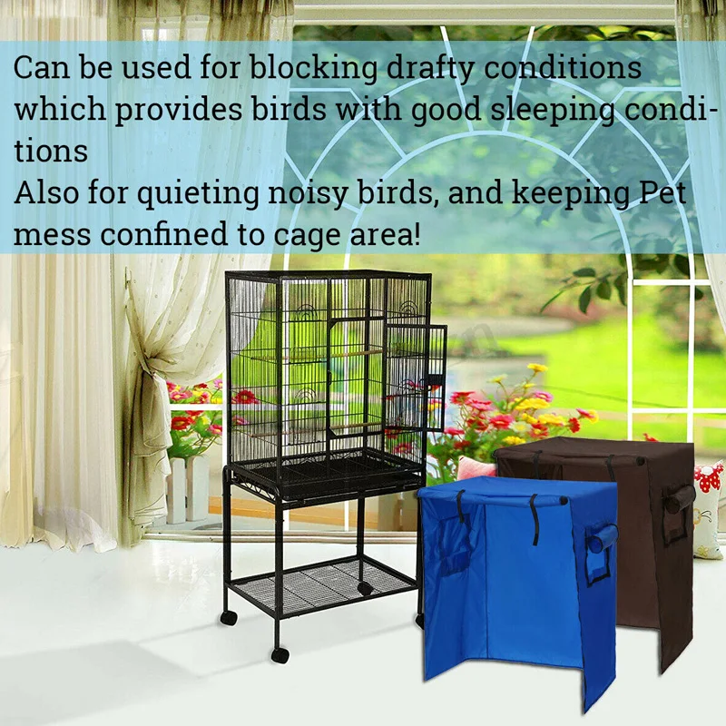 

Parrots Aviary Birds Cage Cover Seed Catcher Guard Bag Waterproof Lightweight Protection ADW889