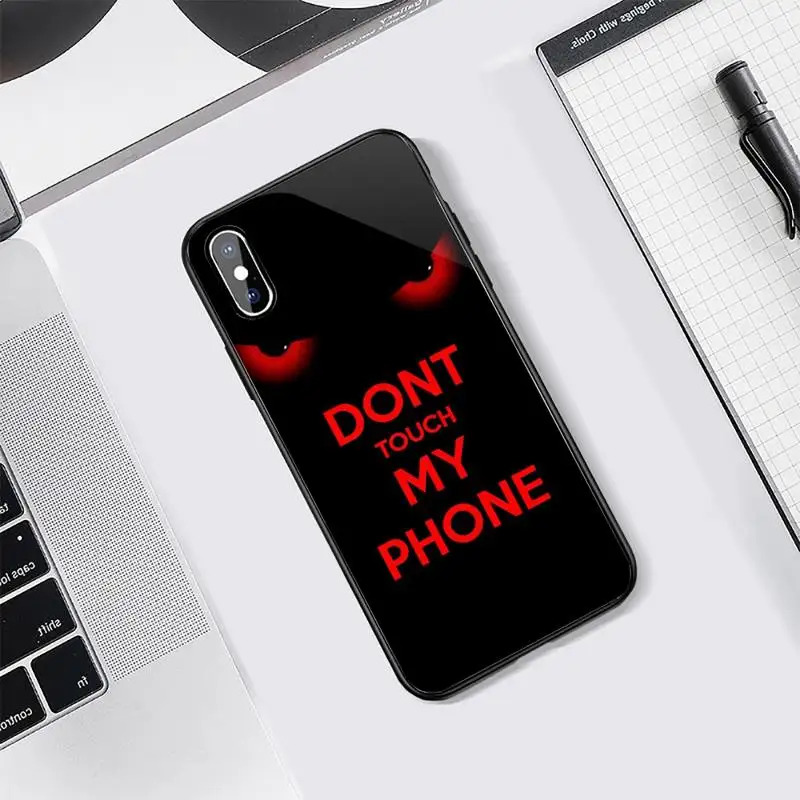 

dont Touch My phone Phone Case Tempered glass For iphone Samsung S note 7 8 9 10 11 12 X XS XR MAX edge e plus pro