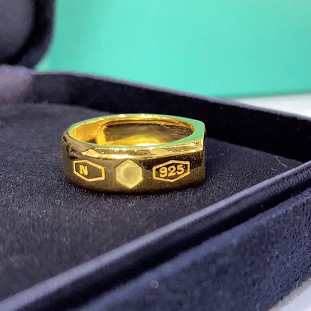 

AYBS Real 925 Silver Rings High Quality TIF Original1:1logo "Classic Make Series Top Plane" Rings Women Jewelry Men