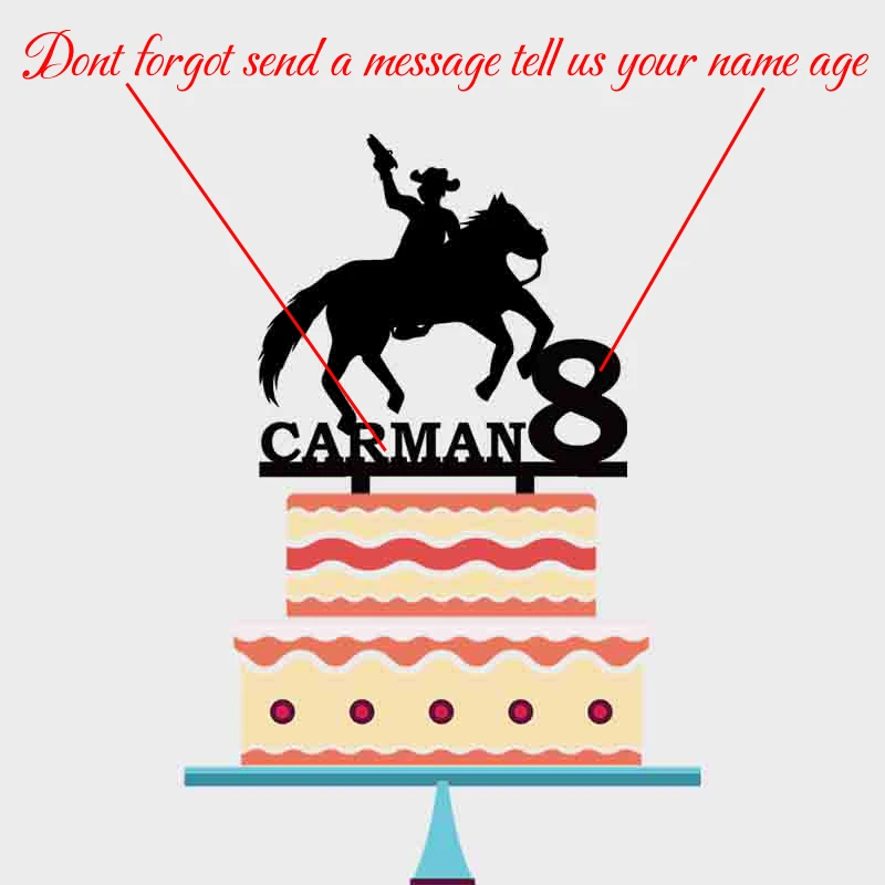 Персонализированный Топпер для торта с именем на заказ игрушечный пистолет