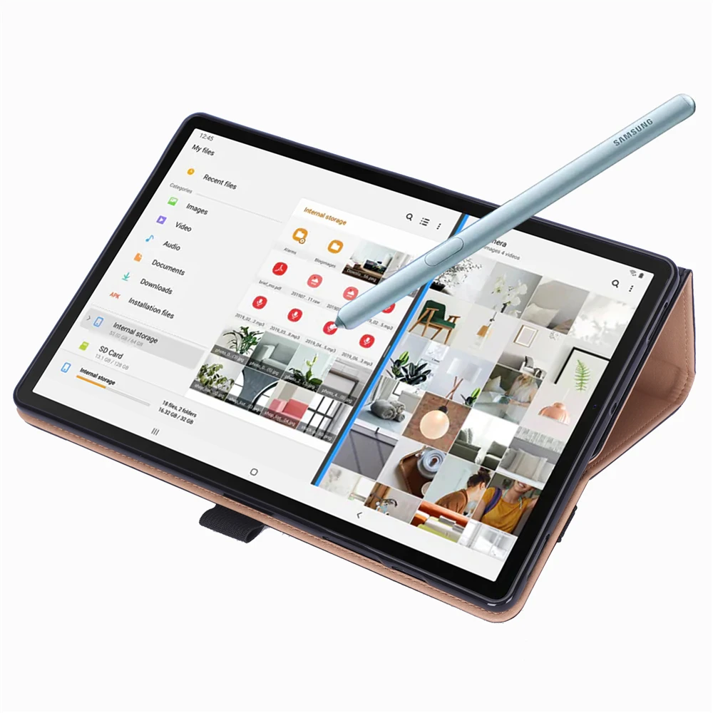 Чехол для планшета samsung Galaxy Tab S6 10,5 дюймов SM-T860 T865 чехол для планшета в стиле ретро из искусственной кожи чехол-книжка с отделением для карт и ремешком на запястье
