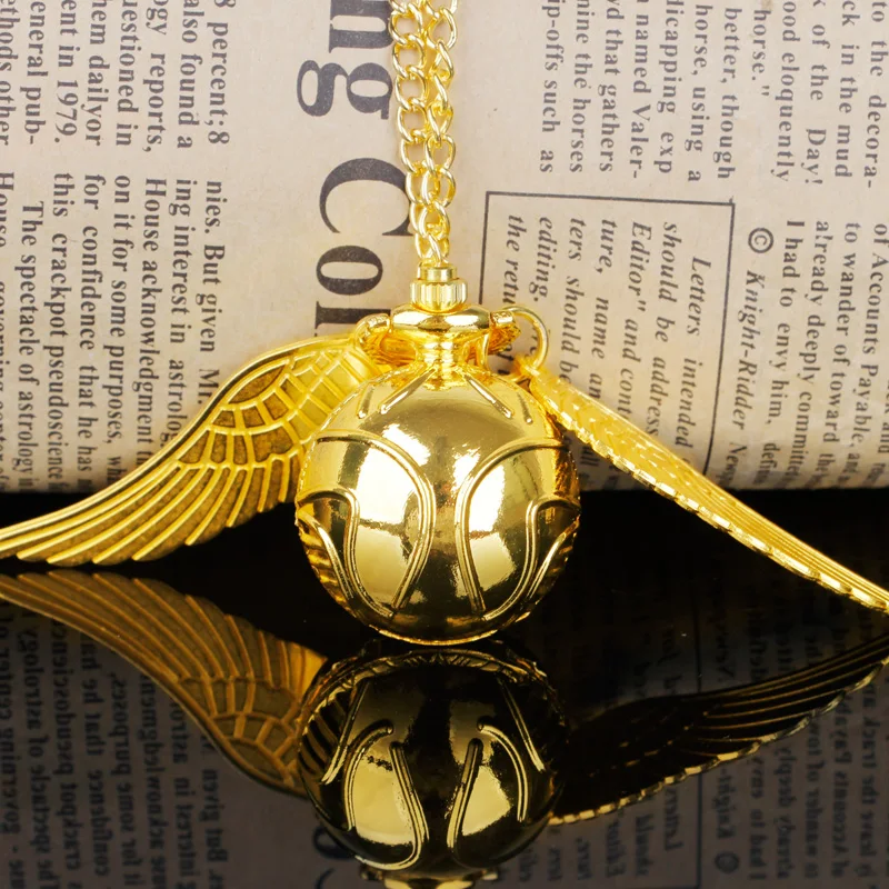 Роскошные брендовые кварцевые карманные часы с ожерельем золотые сферическими