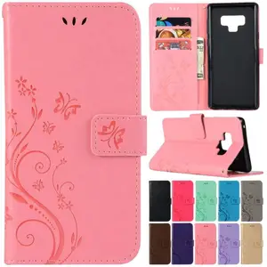 butterfly phone case for samsung galaxy j3 j5 j7 j2 prime a3 a5 2017 2016 s9 s8 plus note9 flip leather wallet cover p04e free global shipping