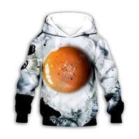 delicious food eggs 3d printed hoodies family suit tshirt zipper pullover kids suit sweatshirt tracksuitpant shorts 02
