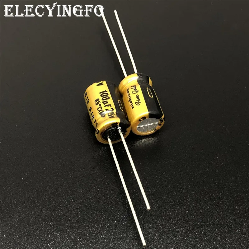 

5pcs/50pcs 100uF 25V NICHICON FG(Fine Gold) 8x11.5mm 25V100uF MUSE Top Grade Audio Capacitor