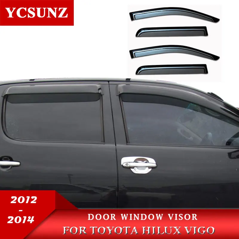 Ветровые дефлекторы для окон аксессуары оконные дождевики Toyota Hilux Vigo 2012 2014|window wind
