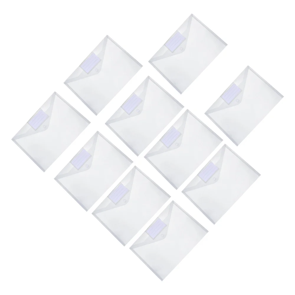 

10 Pcs Transparent File Storage Bags A4 Document Storage Bag File Organizer