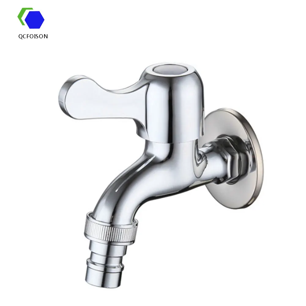 

QCFOISON Washing Machine Faucet garden Wall Mount stainless steel Bibcock laundry bathroom tap engineering balcony G1/2" mop tap