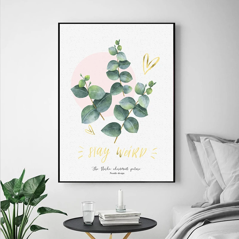 YUMEART Тропическое растение листья Золотое сердце холст искусство принты и плакаты